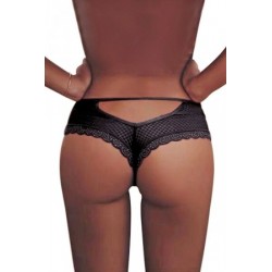 Tanga noir dentelle - Paris...